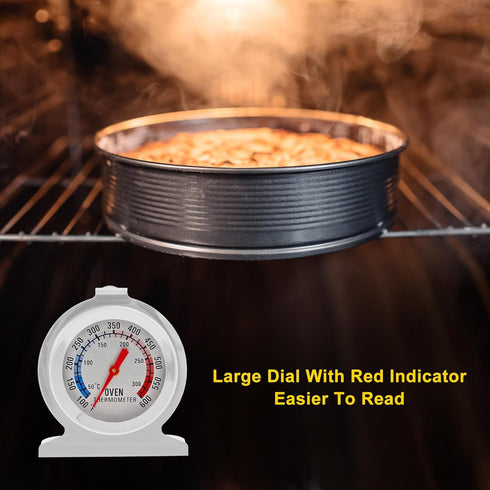 2 Pack Oven Thermometer Instant Read Stainless Steel Grill Thermometer 50-300°C/100-600°F for Kitchen Cooking Baking...