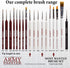 Miniatures Paint Brush Set of 3 Miniature Paint Brushes - Insane Detail, Regiment and Small Drybrush - Quality Detail Brush Set Handmade in Europe...
