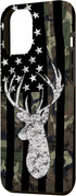 Deer Hunting Camouflage American Flag Whitetail Buck USA Case for iPhone 12 Pro Max...