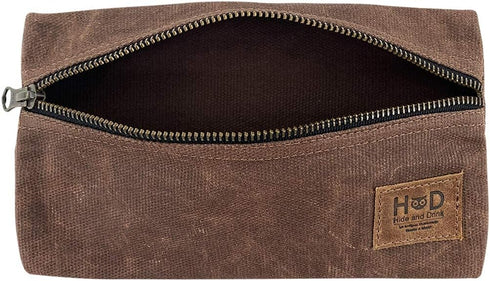 Hide & Drink, All Purpose Utility & Charger Case for MacBook, iPad & Laptop Handmade from Waxed Canvas (Honey Bourbon)...