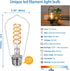 Dimmable ST58 LED Edison Bulbs, 4.5W Equivalent to 40W Vintage Light Bulbs, E26 Base 2700K ST58/ST19 LED Bulbs, Antique Flexible Spiral LED Filame...
