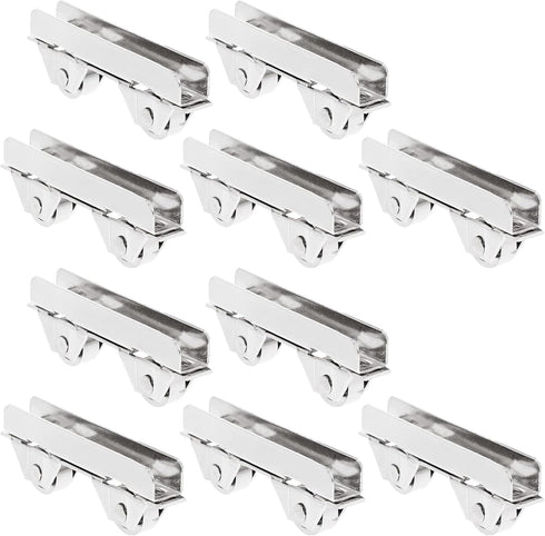 Angoily 10PCS Showcase Window Roller, Mini Sliding Door Rollers Replacement Sliding Door Wheels, 7.0mm Stainless Steel Sliding Cabinet Door Hardwa...