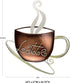 Aayla Metal Coffee Cup Wall Hanging Sculpture, for Home Kitchen Restaurants and Coffee Shops, in Metal with Brown and Champagne Color (15.75" H La...