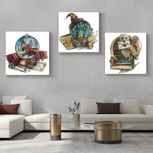 ZuoAnLF 4 Packs Stamped Cross Stitch Kits for Adults,Stamped Cross-Stitch Needlepoint Counted Kits Beginners,Embroidery Kit Arts and Crafts for Ho...