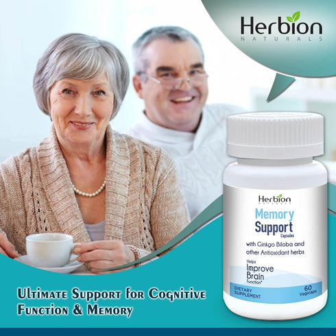 Herbion Naturals Memory Support Capsules – helps improve Brain Function & Absent Mindedness, Fatigue, Soothes Stress & Improves Mood - for Adults ...