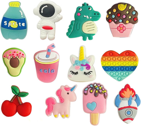 monochef Shoe Charms for Girls Teens: 30 Pack Random Different Cute Shoe Decoration Charms, Shoe Charm, Charms for Shoes Bracelet Wristband Party ...