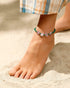 Green Agate and Raw Amethyst Crystals Ankle Bracelets for Women Reiki Natural Gemstones Handmade Adjustable Anklet February Birthstone Gifts...