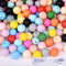 Silicone Beads Bracelet Making Kit, 70PCS 15mm Soft Rubber Round Beads for Keychain Wristlets, Loose Beads Crafts for Pacifier Clips Teething Lany...