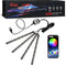 YiLaie Car Lights Interior, Multicolor Music Car Strip Light Under Dash Lighting Kit with App Control, USB Neon Interior Lights for Ambient Lighti...