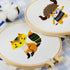 Locisne 4 Set Embroidery Stitching Kits, 6 Inch Animal Embroidery Pattern Beginner Embroidery Kit, Embroidery Materials All Contain, Craft Sewing ...