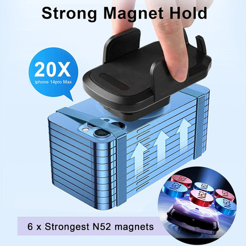Golf Cart Magnetic Phone Holder Mount, Ultra Strength 6*N52 Magnets Cell Phone Caddy Compatible with EZGO Club Car Yamaha,Fit for Most Smartphone,...