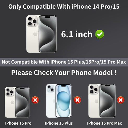 2 Pack Privacy Screen Protector for iPhone 15/14 Pro Gradient Soft Film for iPhone 14Pro Anti-Spy, Anti-Blue Light, Eye Protection, Anti-Fingerpri...