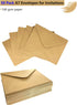 50 Pcs A7 Envelopes for Invitations, 5.25 x 7.25 Inches Kraft Envelopes for 5 x 7 Cards, Wedding, Baby Shower, Greeting, Graduation, Birthday Part...