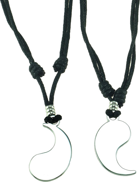 BlueRica Yin and Yang (Couple) Set on Adjustable Cord Necklaces...