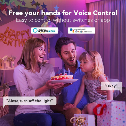 TJOY 6 Pack Smart Light Bulbs, Bluetooth WiFi Led Bulb Work with Alexa&Google Assistant, RGB Color Changing Bulbs, Music Sync, 9W(60W Equivalent),...