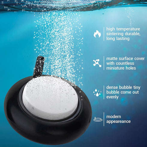 hygger Mini Aquarium Air Stone,Small Bubble Stone Fish Tank Oxygen Stone Ultra Silent Deep Dissolving Oxygen Diffuser Kit for Aquarium Fish Tank a...