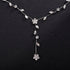 Bride Crystal Necklace Earrings Set Bridal Floral Wedding Jewelry Sets Rhinestone Choker Necklace Prom Costume Jewelry Set for Women and Girls...