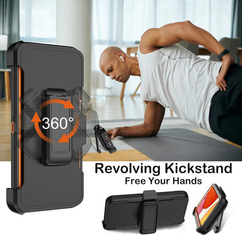 for Samsung Galaxy A14 5G Case with Belt Clip Holster,Built-in Screen Protector,Heavy Duty Shockproof Drop Protection Military Grade Durable Phone...