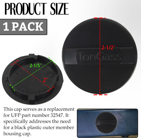 TonGass Plastic Outer Member Cap 2 1/2 Inch Diameter Compatible with UFP Brake Actuators 32547 Fits A60/A70/A75/A84 Tralier Parts Accessories...