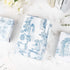 Bolsome 12Pcs French Style Wrapping Paper Blue White Vintage Village Printed Gift Wrap Paper Rustic French Toile Gift Wrap Paper for Wedding Brida...