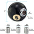 Black 8 Billiard Style Shift Stick Knob, Ball Shape Car Gear Shifter Handle Fit Most Manual Automatic Transmissions...