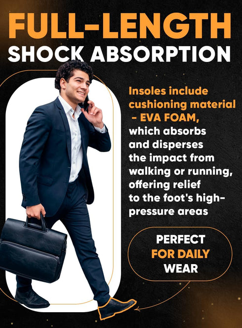 (2024) Premium High Arch Insoles for Ultimate Support - Plantar Fasciitis - Comfort for Foot Pain Relief - Anti-Fatigue - Orthotic Shoe Sole Inser...