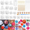 Resin Dice Molds, Shynek 19 Styles Polyhedral Game Dice Molds Set with Silicone Dice Mold, Mixing Sticks, Measuring Cup, Droppers, Acrylic Paints ...