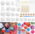 Resin Dice Molds, Shynek 19 Styles Polyhedral Game Dice Molds Set with Silicone Dice Mold, Mixing Sticks, Measuring Cup, Droppers, Acrylic Paints ...