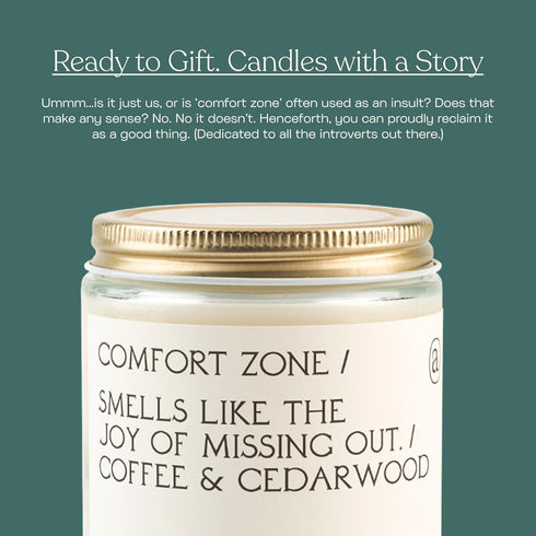 Anecdote Candles 'Comfort Zone' Coconut Soy Wax Candle Jar | Premium Hand Poured & Long Burning |Coffee & Cedarwood Scent | Phthalate-Free | for H...