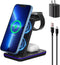 Wireless Charging Station, 3 in 1 Fast Wireless Charger for iPhone 15/14/13/12/11 Series/SE/XS/XS Max/XR/X/8/8 Plus, Charging Stand for Apple Watc...
