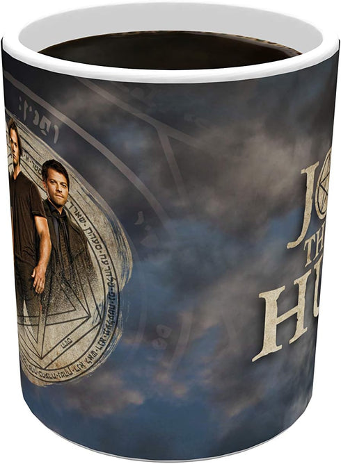Morphing Mugs Supernatural - Sam and Dean - Join the Hunt - One 11 oz Color Changing Heat Sensitive Ceramic Mug – Image Revealed When HOT Liquid I...