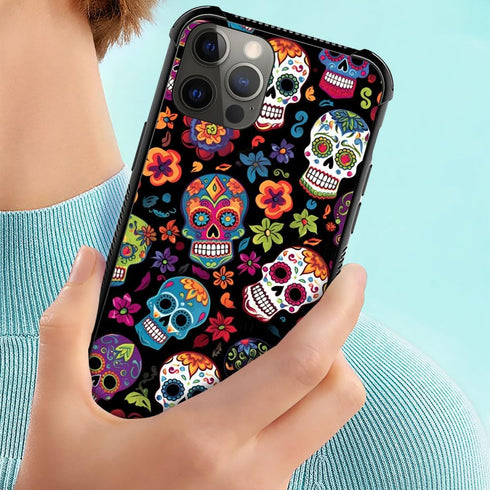 TnXee Case Compatible with iPhone 12/12 Pro Case?Sugar Skull Pattern Design Casae for iPhone 12/12 Pro Cases for Men Women, Shockproof Anti-Scratc...