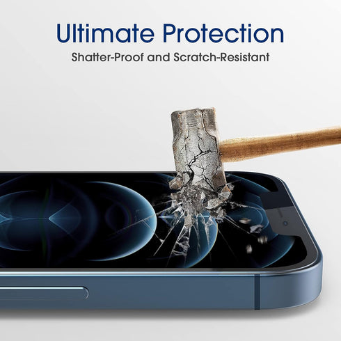 amFilm OneTouch Screen Protector for iPhone 12 Pro Max (6.7", 2020) with Easy Installation Kit, Tempered Glass, 2 Pack......