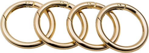 8pcs Light Gold Spring O Ring,Round Carabiner Snap Clip Trigger Spring Keyring Buckle,O Ring for Bags,Purses BBC3 (1 1/2''(3.8cm), Light Gold)…...