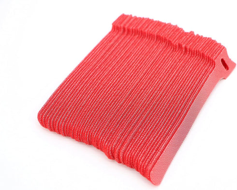 Pasow 50pcs Reusable Fastening Adjustable Cable Ties Wire Management (8 Inch, Red)...