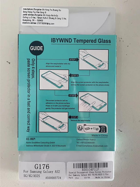 Ibywind Screen Protector For SamSung Galaxy A52 5G/4G/A52S,with 2Pcs Tempered Glass,1Pc Camera Lens Protector,1Pc Backing Carbon Fiber Film [Finge...