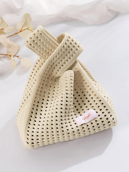 Verdusa Women's Hollow Out Knit Handbag Casual Solid Crochet Purse Bags...