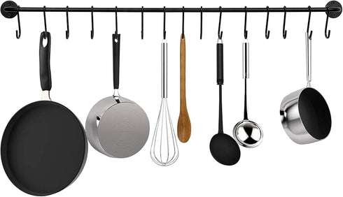 10 Pack Heavy Duty S Hooks Black S Shaped Hooks Hanging Hangers Hooks for Kitchen, Bathroom, Bedroom and Office: Pan, Pot, Coat, Bag, Plants(10 Pa...