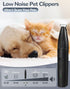 Dog Clippers for Grooming, 2 Speed Low Noise Cordless Dog Paw Trimmer, Rechargeable Small Pet Hair Trimmer for Grooming, Cat Hair Clippers Shaver ...