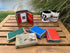 Trifold Wallet w/Inside ID. Hook n Loop Closure. Made in USA (Bright Orange w/Foliage Trim)...