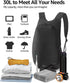 MULISOFT 30L Foldable Hiking Backpack, Lightwight Camping Backpack For Men & Women, Water-resistant Travel Daypack, Multifunctional Black Backpack...