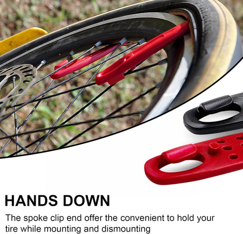 6Pcs Compact Roadside Bicycle Tyre Levers Tool for Inner Tube Tire, 4.1 x 0.76 x 0.48 in, Solid Reliable Plastic Bike Tire Spoons Set, Lightweight...