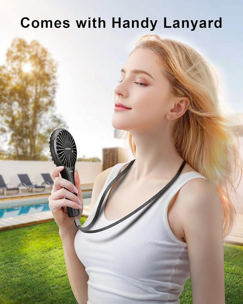 TriPole Handheld Mini Fan Battery Operated Small Personal Portable Fans Speed Adjustable USB Rechargeable Fan for Kids Girls Women Men Home Office...