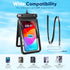 Waterproof Phone Pouch (2-Pack), BG02 IPX8 Double Storage Lanyard Waterproof Phone Case Compatible with iPhone 15 Pro Max, Samsung Galaxy S23 Ultr...
