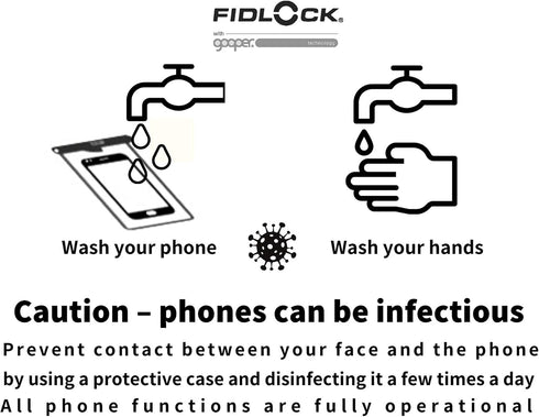 FIDLOCK Hermetic Dry Bag Medi - Flexible Magnetic Self-Sealing Bag for Cellphone | 100% Waterproof and Sand Proof - Practical Size with a Large Op...