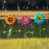 Topadorn Metal Flower Garden Stake Decor,Waterproof Flower Stick for Yard,Patio Decoration,Set of 3...