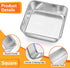 P&P CHEF 6 Inch Square Cake Baking Pans (2 Pcs), Stainless Steel Lasagna Brownie Pan For Small Birthday Cake Bread Pie, Leakproof & Brushed Surfac...