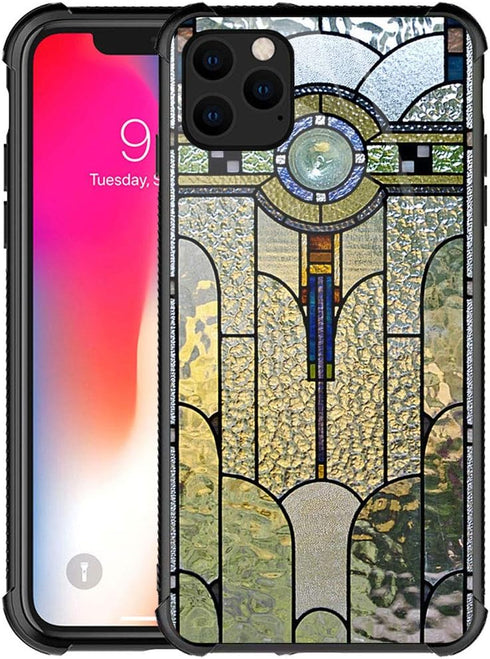 CARLOCA Compatible with iPhone 11 Pro Case,iPhone 11 Pro Cases for Girls Women Boys,Art Deco Stained Glass Window Pattern Design Shockproof Anti-S...