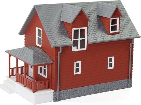 N Scale Model Building 1:160 Residential Modern House Assembled Architectural for Model Train Layout Diorama JZN01 (Red)...