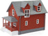 N Scale Model Building 1:160 Residential Modern House Assembled Architectural for Model Train Layout Diorama JZN01 (Red)...